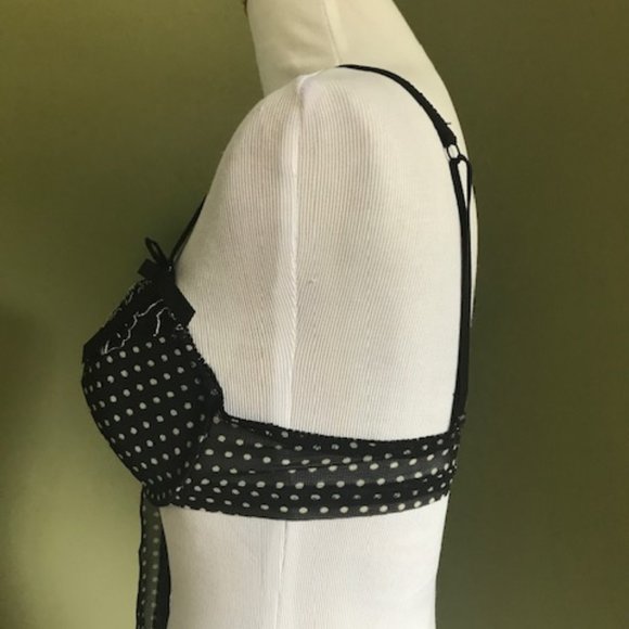 Donna L'oren Black Beige Bra Size 34B - Picture 4 of 6